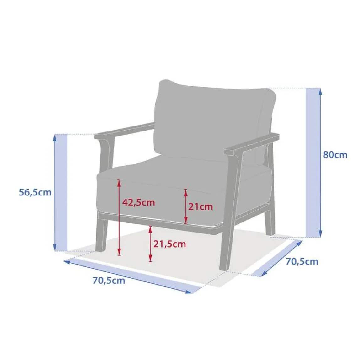 Fauteuil de salon de jardin PULPY Vert laurier