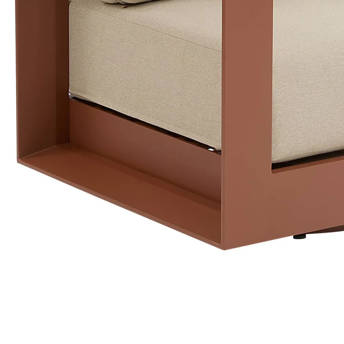 Fauteuil de salon de jardin rotatif ALLURE Beige / Acajou