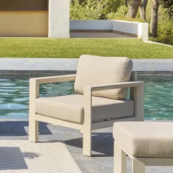 Fauteuil de salon de jardin ÉVASION Argile