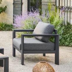 Fauteuil de salon de jardin ÉVASION Graphite