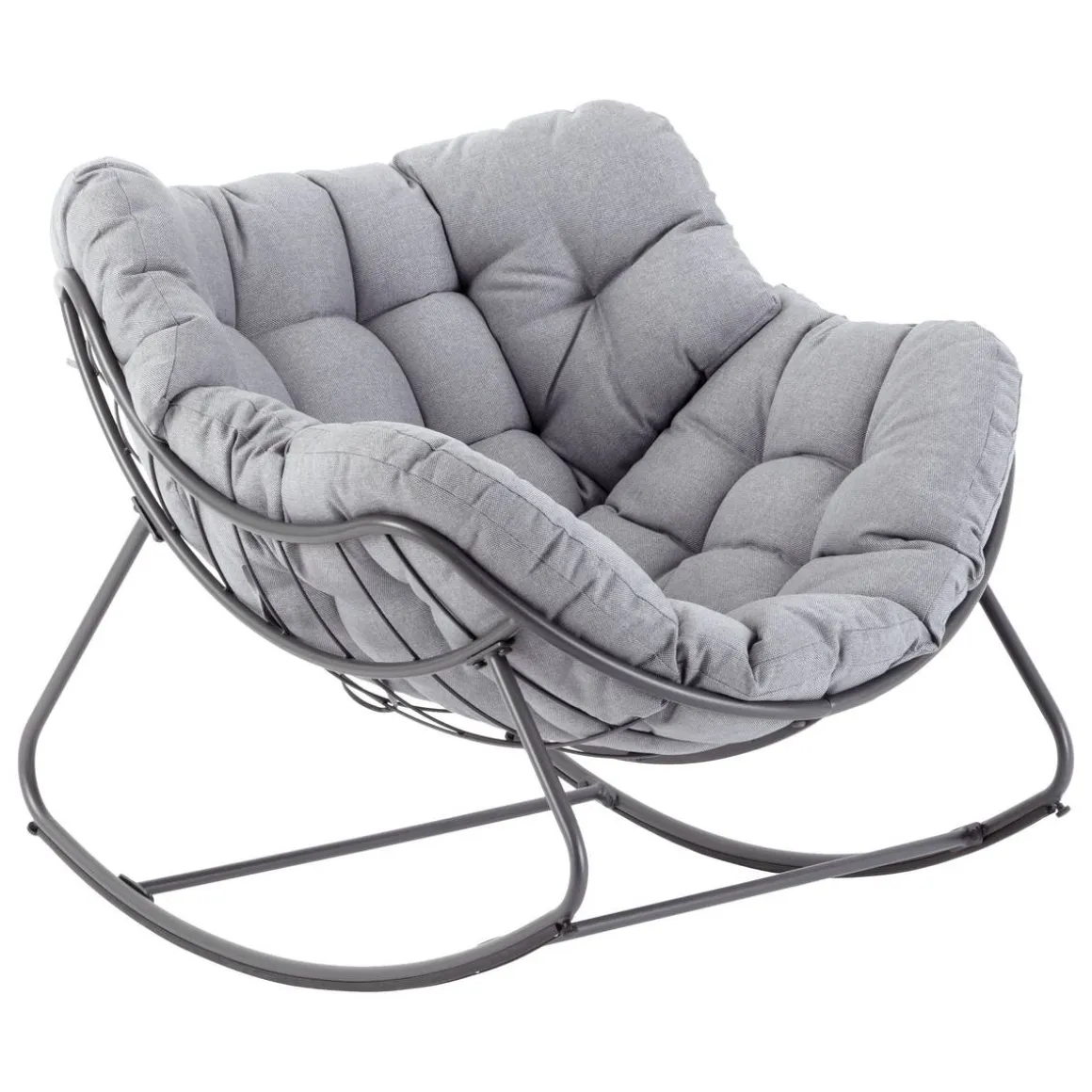Fauteuil oeuf à bascule PAOPAO Gris & Graphite