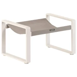 Fauteuil relax de jardin LAMBINIO Blanc & Gris clair