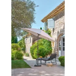 Fauteuil relax de jardin LAMBINIO Graphite & Gris foncé