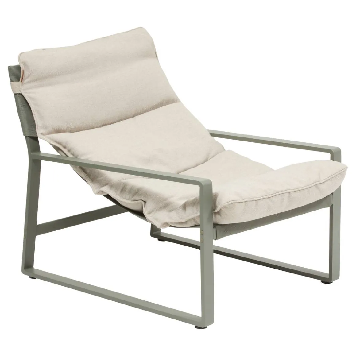 Fauteuil relax de jardin LAMBINIO Beige / Vert laurier