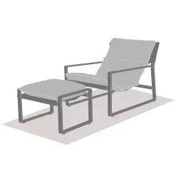 Fauteuil relax de jardin LAMBINIO Beige / Vert laurier