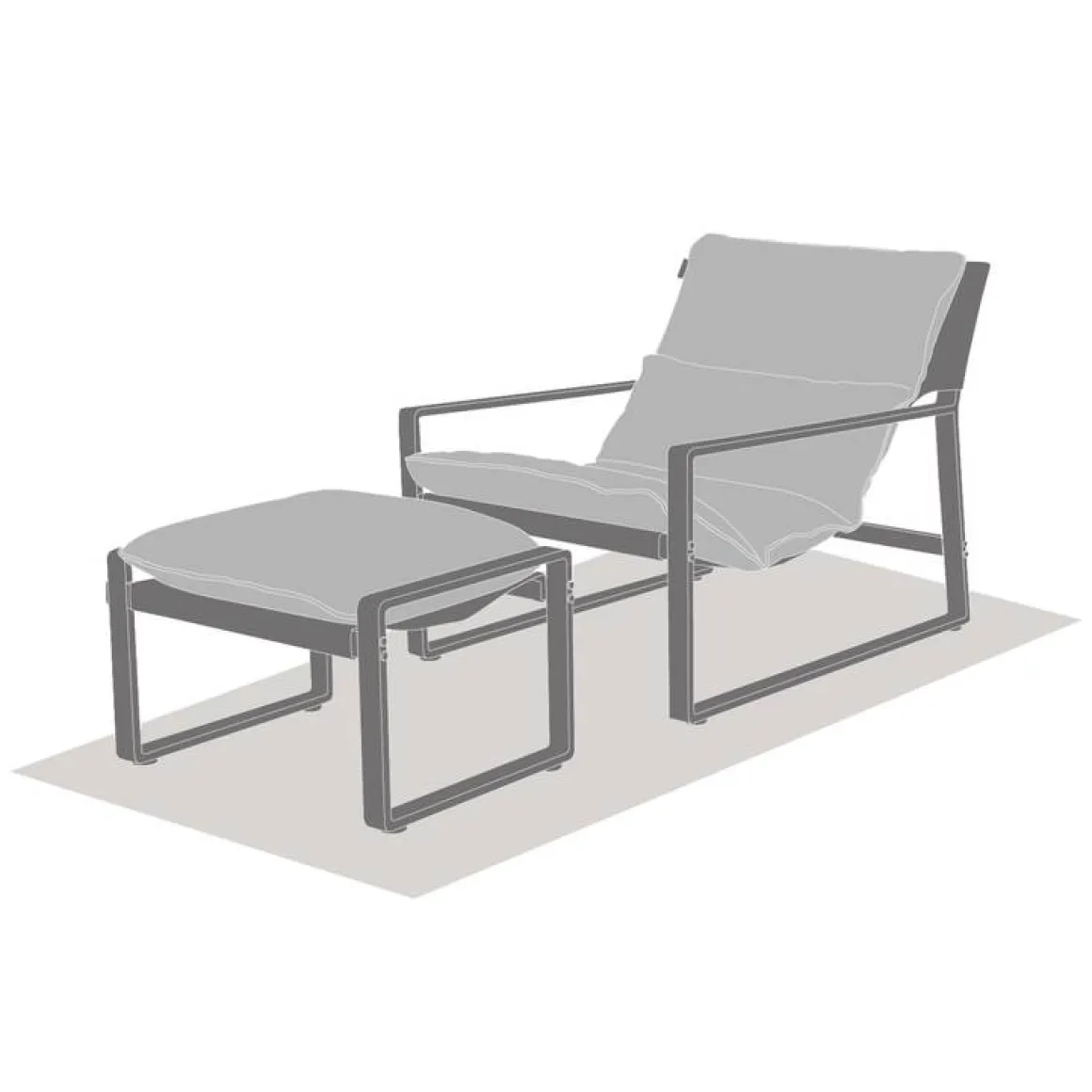 Fauteuil relax de jardin LAMBINIO Beige / Vert laurier