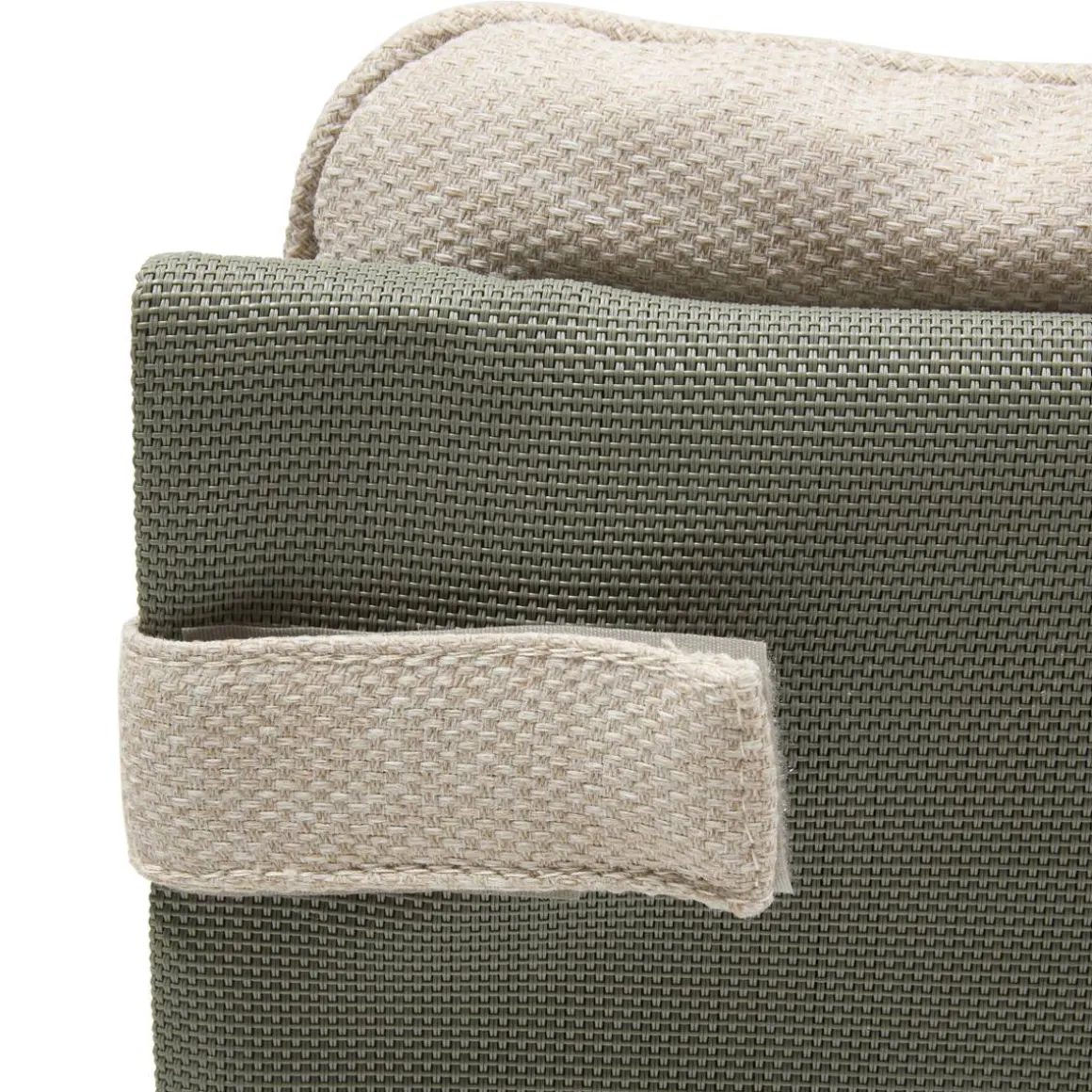 Fauteuil relax de jardin LAMBINIO Beige / Vert laurier