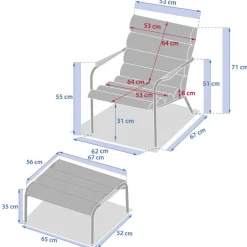 Fauteuil relax de jardin SOLANI Café