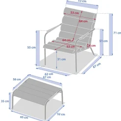 Fauteuil relax de jardin SOLANI Café