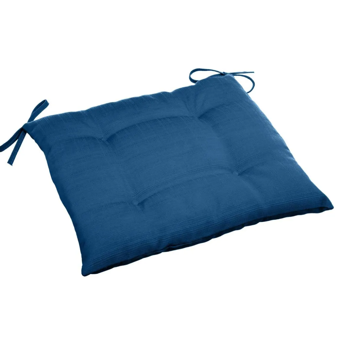 Galette de chaise carrée 4 points KORAI Bleu indigo