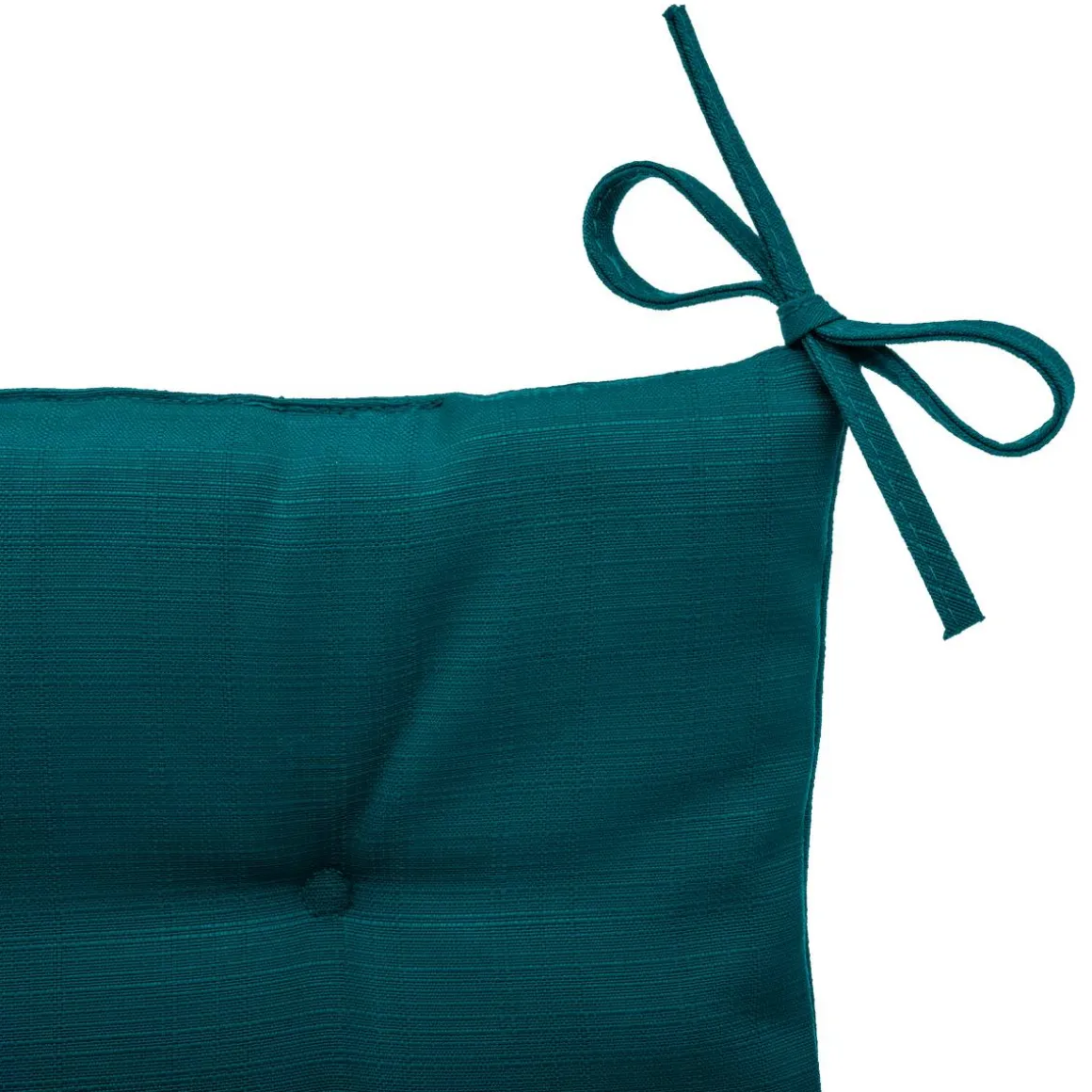 Galette de chaise carrée 4 points KORAI Bleu canard