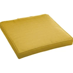 Galette de chaise à scratch KORAI Jaune moutarde