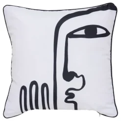 Housse de coussin d'extérieur carré NOLAN Blanc