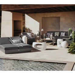 Housse de coussin d'extérieur carré NOLAN Blanc