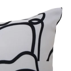 Housse de coussin d'extérieur rectangulaire NOLAN Noir et Blanc