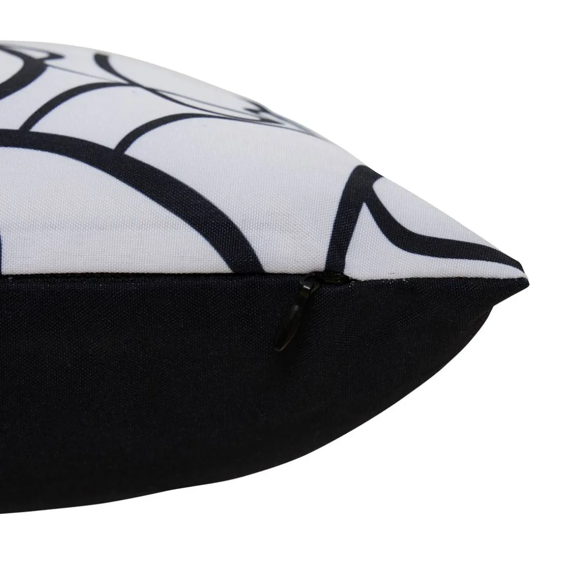 Housse de coussin d'extérieur rectangulaire NOLAN Noir et Blanc