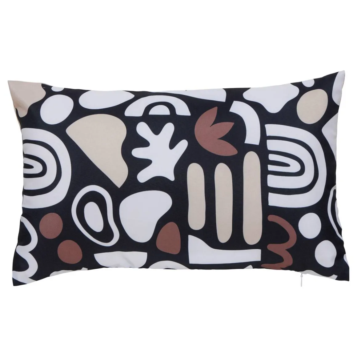 Housse de coussin d'extérieur rectangulaire NOLAN Noir