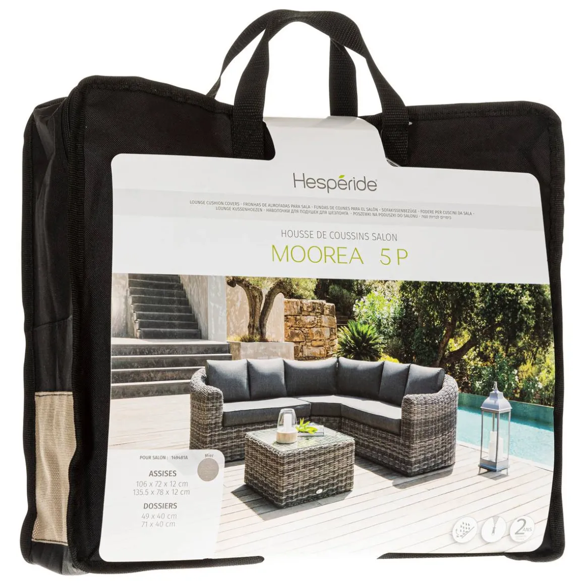Housse de coussin pour salon MOORÉA 5 places Savana