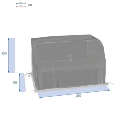 Housse de protection HAMBO pour canapé Gris L