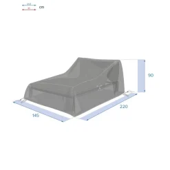 Housse de protection HAMBO pour transat double Gris