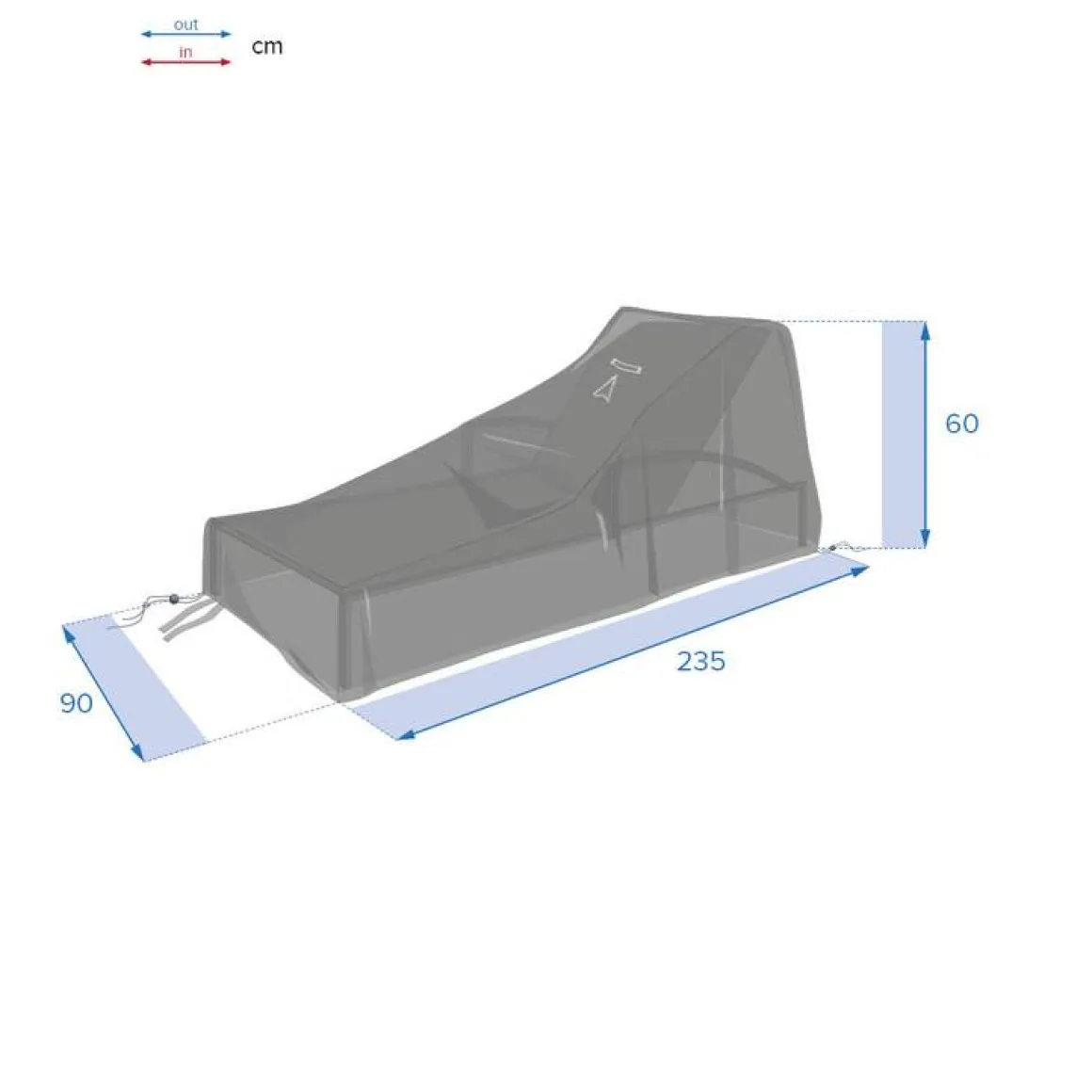 Housse de protection HAMBO pour transat Gris L