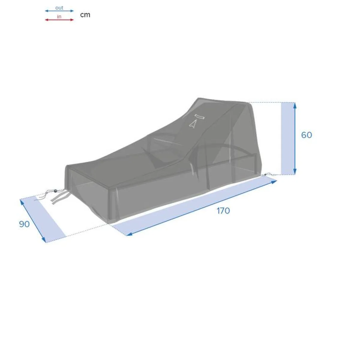 Housse de protection HAMBO pour transat Gris M