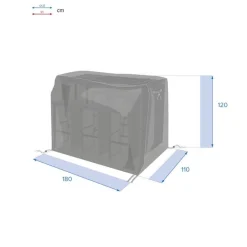 Housse de protection HAMBO pour table haute Gris