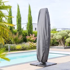 Housse de protection HAMBO pour parasol déporté Gris L