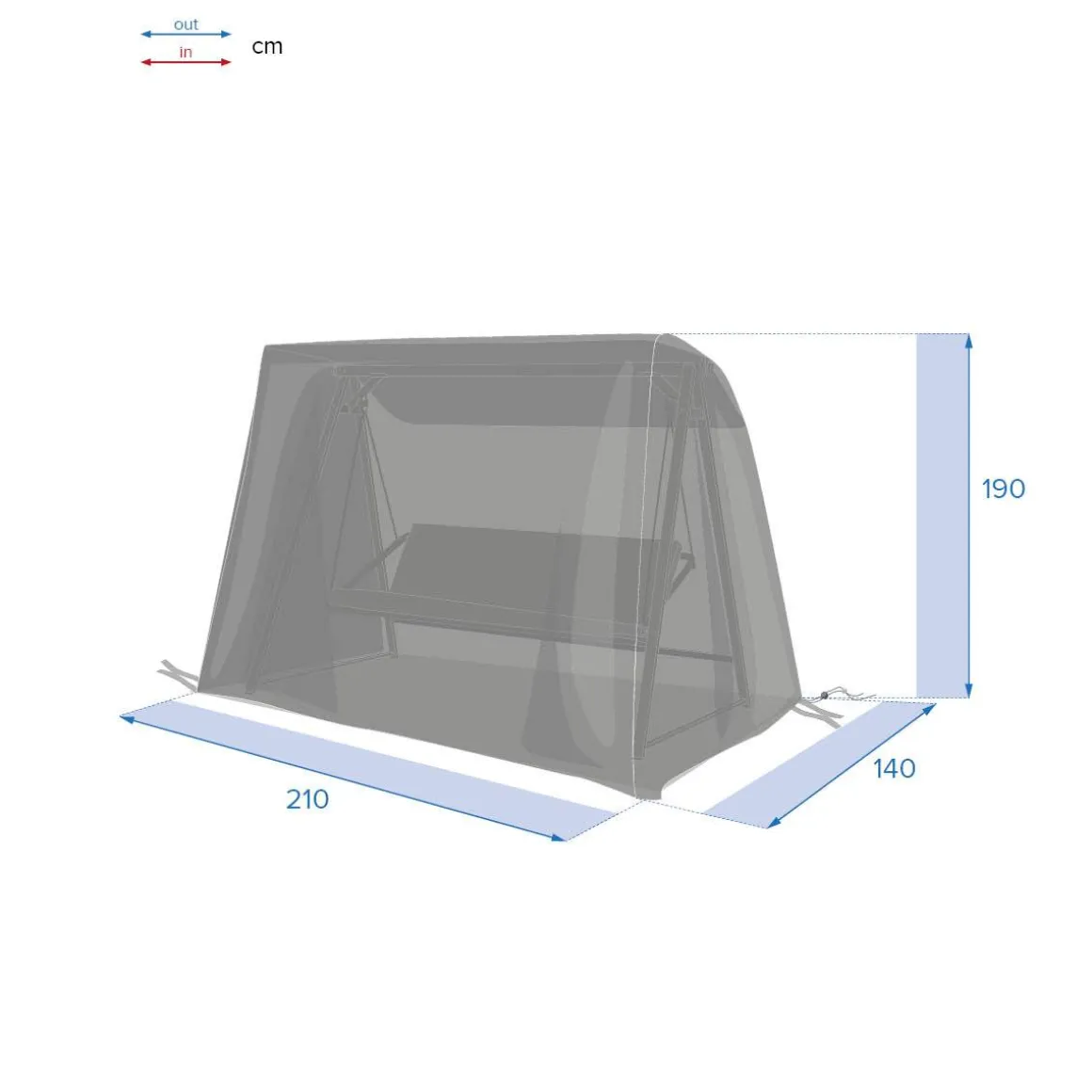Housse de protection HAMBO pour balancelle Gris