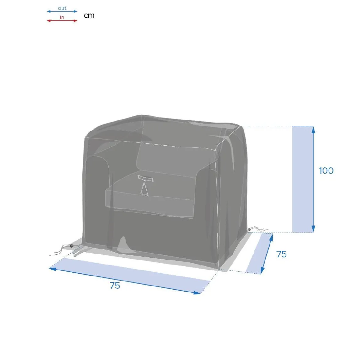 Housse de protection HAMBO pour fauteuil Gris S