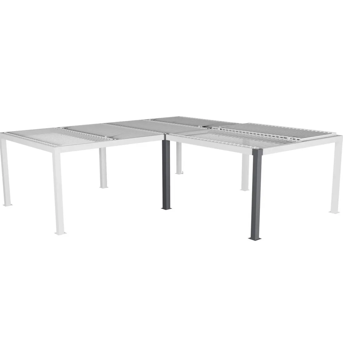Kit de 2 poteaux d'angle pour pergola bioclimatique MAJAÉ Graphite