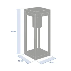 Lanterne solaire à détection de mouvement PIKY Argile