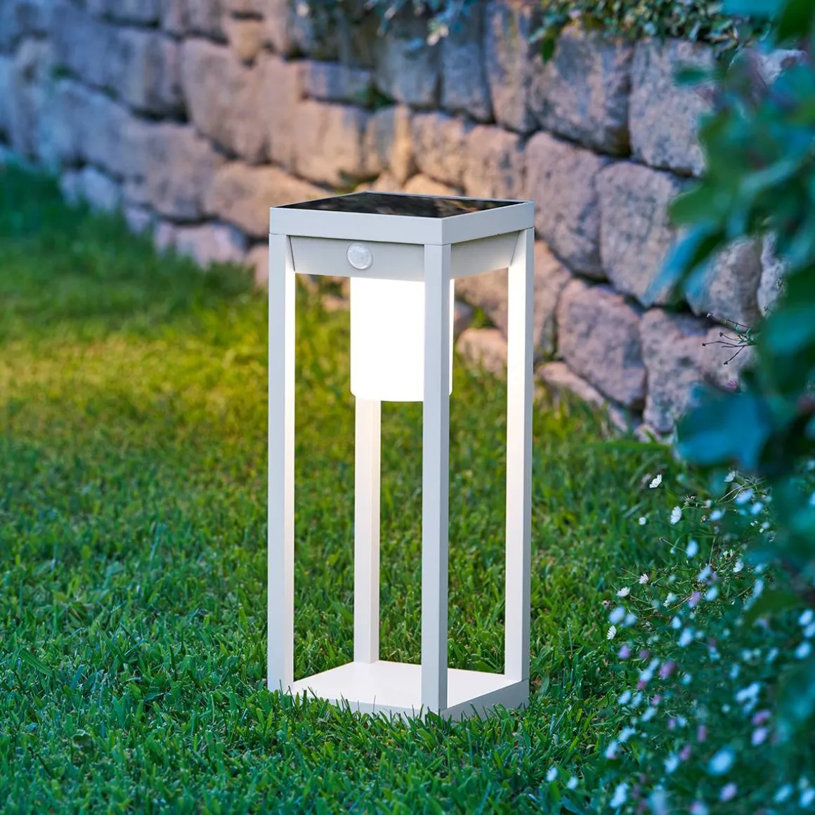 Lanterne solaire à détection de mouvement PIKY Argile
