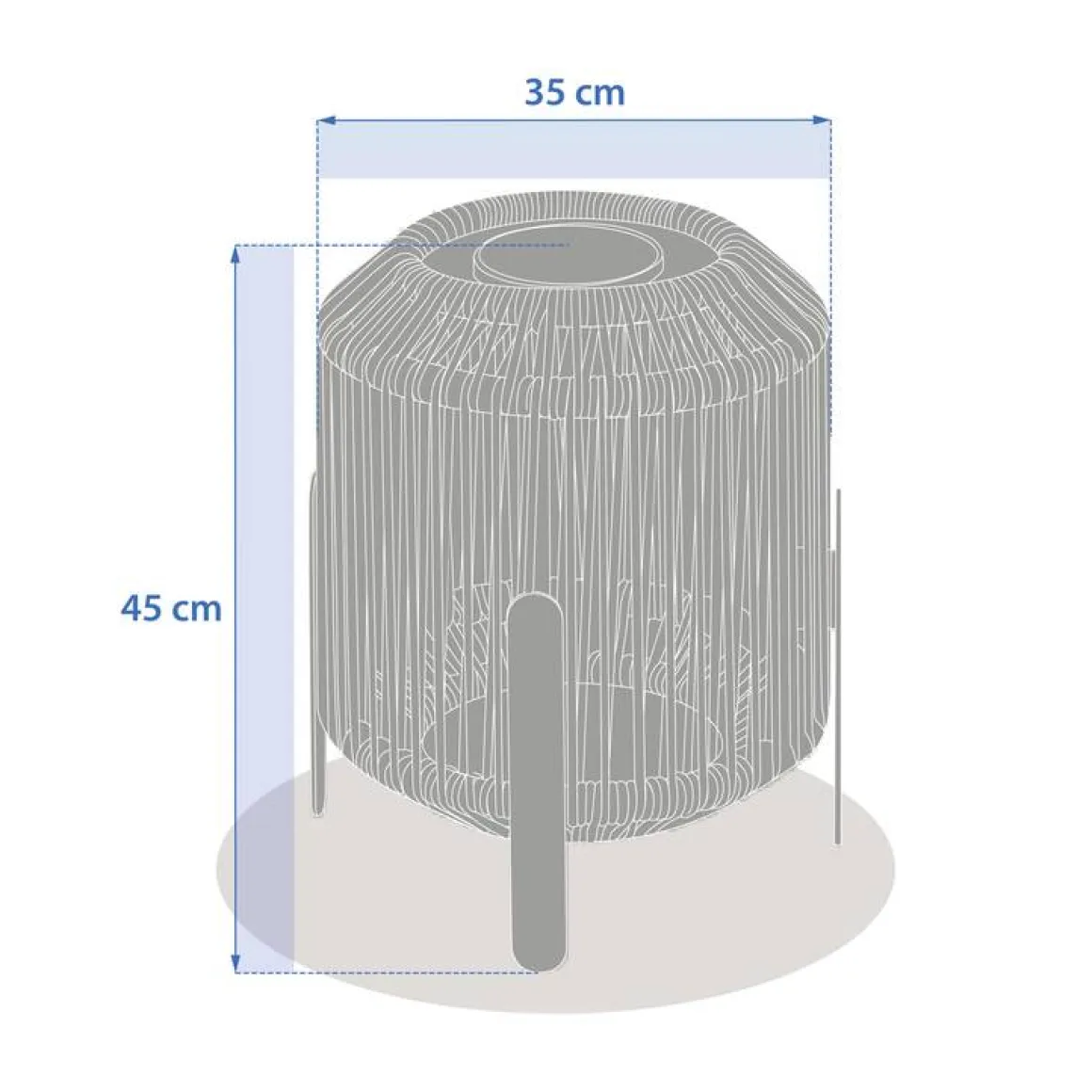 Lanterne solaire LINY Argile