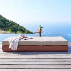 Lit de piscine ALLURE Acajou