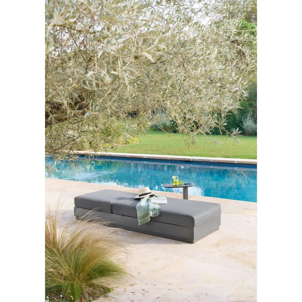 Lit de piscine ALLURE Graphite