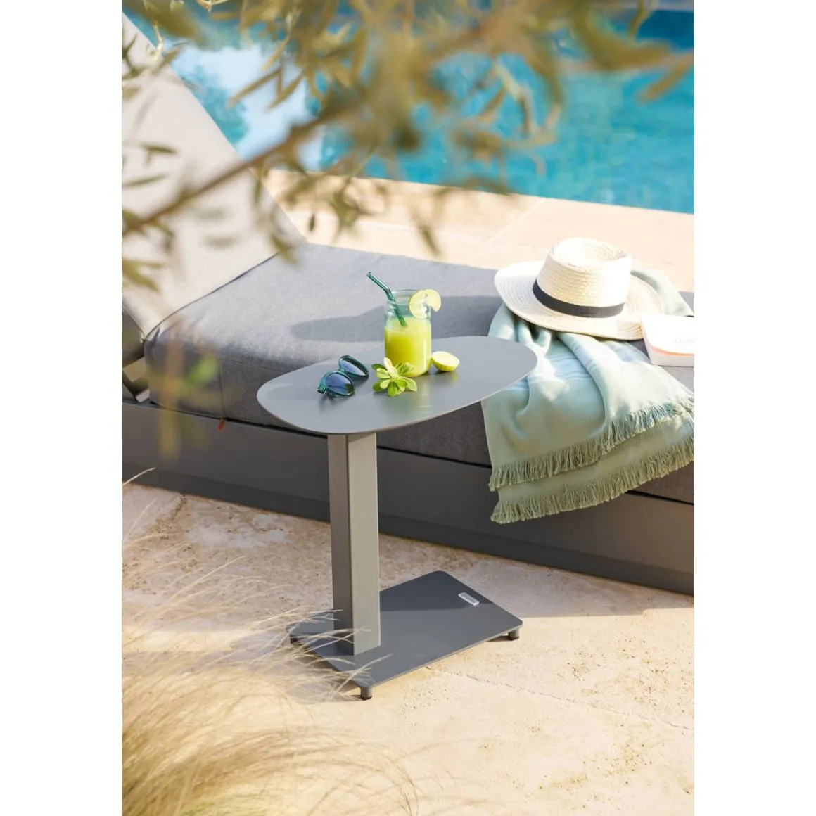 Lit de piscine ALLURE Graphite