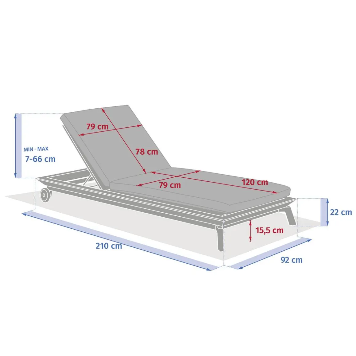 Lit de piscine MANISSA Beige
