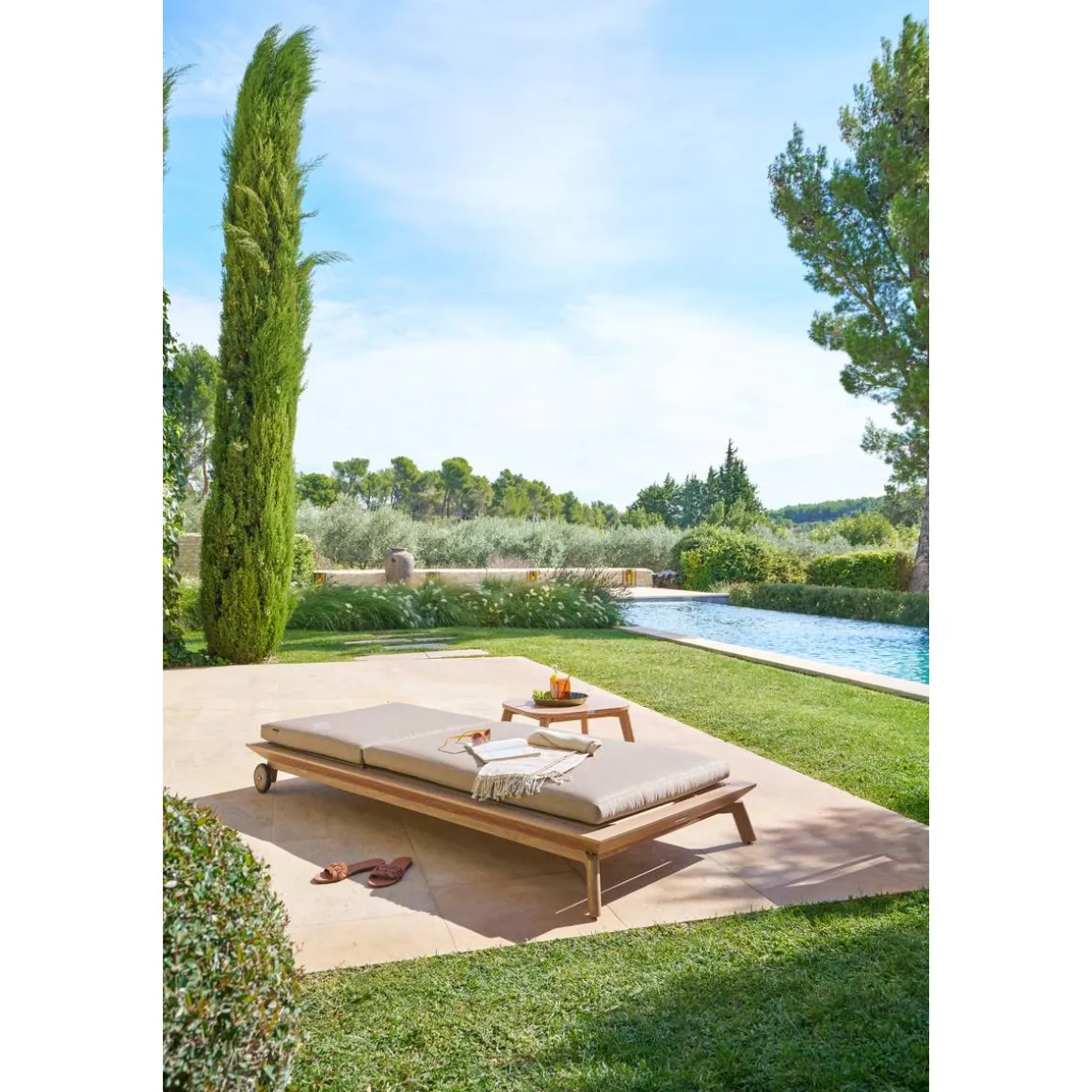 Lit de piscine MANISSA Beige