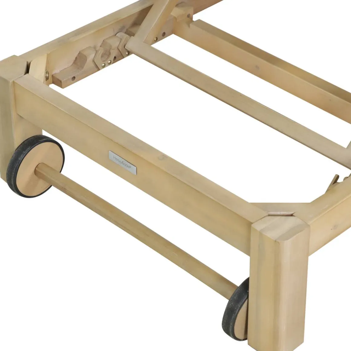 Lit de piscine PAPOUASIE Beige / Acacia
