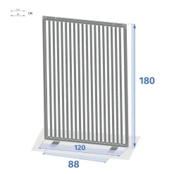 Lot de 2 brise-vues d'extérieur ZUPTA Graphite
