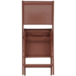 Lot de 4 chaises de jardin pliante ESSENTIA Acajou