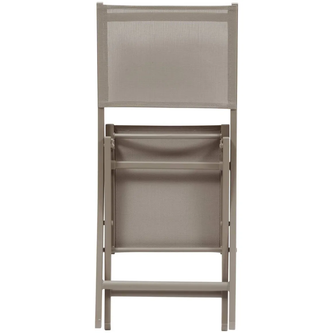 Lot de 4 chaises de jardin pliante ESSENTIA Noisette / Café
