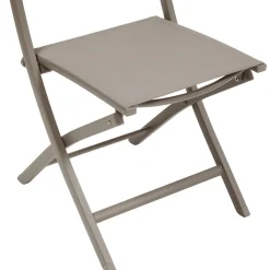 Lot de 4 chaises de jardin pliante ESSENTIA Noisette / Café
