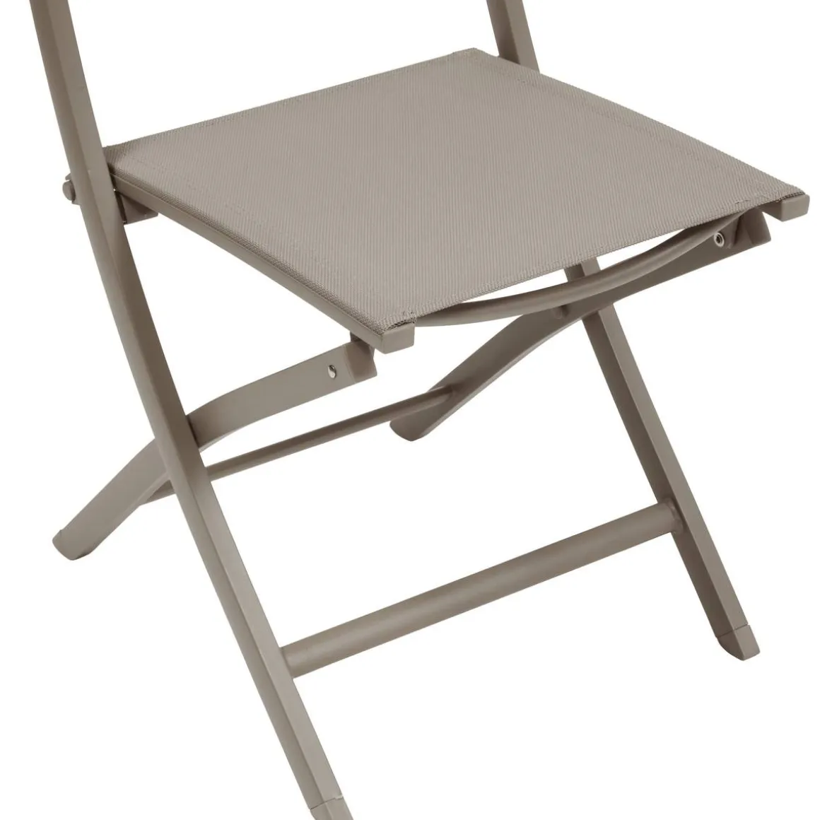 Lot de 4 chaises de jardin pliante ESSENTIA Noisette / Café