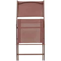Lot de 4 chaises de jardin pliante MODULA Acajou