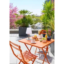 Lot de 2 chaises de jardin pliantes GREENSBORO Terre battue