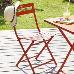 Lot de 2 chaises de jardin pliantes GREENSBORO Terre battue