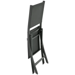 Lot de 4 chaises de jardin pliantes ESSENTIA Anthracite & Graphite