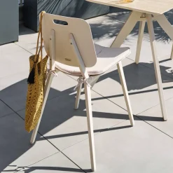Lot de 2 chaises de jardin TERZANO Beige & Argile
